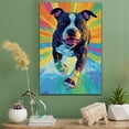 thumbnail image 2 of American Staffordshire Terrier Dog Playing Ice Hockey Stretched Canvas Size 8x12 – Vintage Style American Staffordshire Terrier Dog Art for Ice Hockey Fans, Great Gift for Dog Owners, 2 of 5