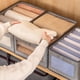 thumbnail image 4 of Organizador de armario de tela plegable con divisores | Cajón multicompartimento para ropa interior, calcetines y ropa | Caja de almacenamiento que ahorra espacio para armario y cómoda, 4 of 9