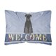 thumbnail image 1 of "Treasures Standard Schnauzer Black Welcome Canvas Cojín decorativo de tela, 12 x 16, multicolor" Caroline's Treasures BB5613PW1216, 1 of 1