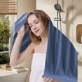 thumbnail image 5 of 8 Piece Bath Towel Set – Soft Absorbent Towels for Bathroom, 2 Bath Towels 2 Hand Towels 4 Washcloths, Quick Dry Hotel Quality Spa Gift Set, Blue, 5 of 9