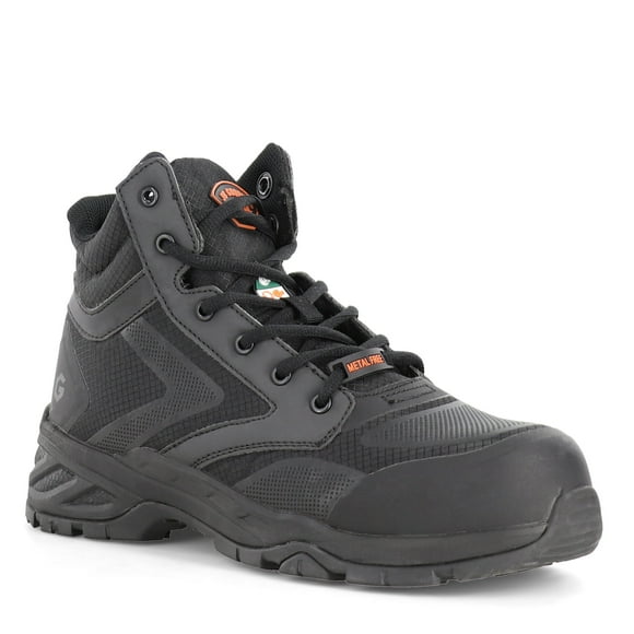 JB Goodhue 16112 rocket mid Boots Rubber Width Laces Black grey