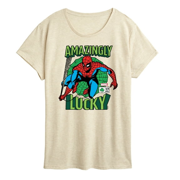 Marvel Spider-Man - St. Patrick's Day Amazingly Lucky - Women's Short Sleeve Graphic T-Shirt