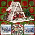 thumbnail image 6 of Art Log House Building Block Set With LED Lights, 2159 Pieces Christmas Toy Set, Scene With Santa Claus, Tree, Deer, for Adults, Boys and Girls, 6 of 9