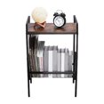 thumbnail image 6 of Anvazise Double Layers Vinyl Record Rack Wood Grain Heavy Duty Metal Leg Living Room Bedroom Office 80 Albums Record Turntable Storage Stand Black, 6 of 8