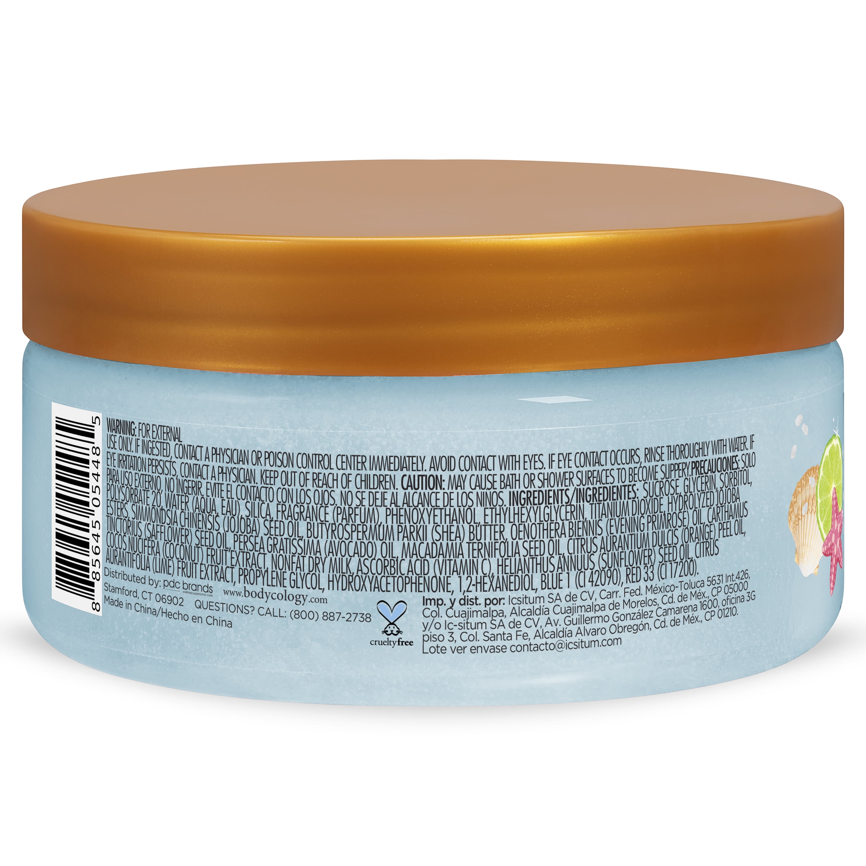 Bodycology Resting Beach Face Exfoliating Sugar Scrub, 10.5 oz