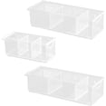 thumbnail image 1 of 3PCS Plastic Stackable Kitchen Pantry Cabinet, Multi- Use Kitchen Storage Container, Stackable Compartment Case for Kitchen Home Fruit Snacks, 1 of 8