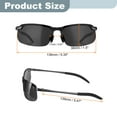 thumbnail image 2 of Sport Sunglasses Cycling Polarized Sun Glasses for Men Mountain Bike Bicycle Driving Fishing Running, Gun Gray/Clear Gray, 2 of 6