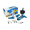 Blue - A500, variant on XK A160 J3 RC Airplane for Adults, 2.4G 5CH Brushless Warbird Aircraft with 3D/6G Gyro System, 350mm Wingspan Quick Release EPP Fixed Wing Aircraft for Hobbyist - RTF