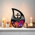 thumbnail image 6 of MUKTIVE Colourful Dragon Burial Urns for Adult Human Ashes - Memorial Urns for Women Ashes - Large Urn for Men 10 Inch - Cross Drop Adult Black Urn - Remembrance for Mom and Dad, 6 of 7