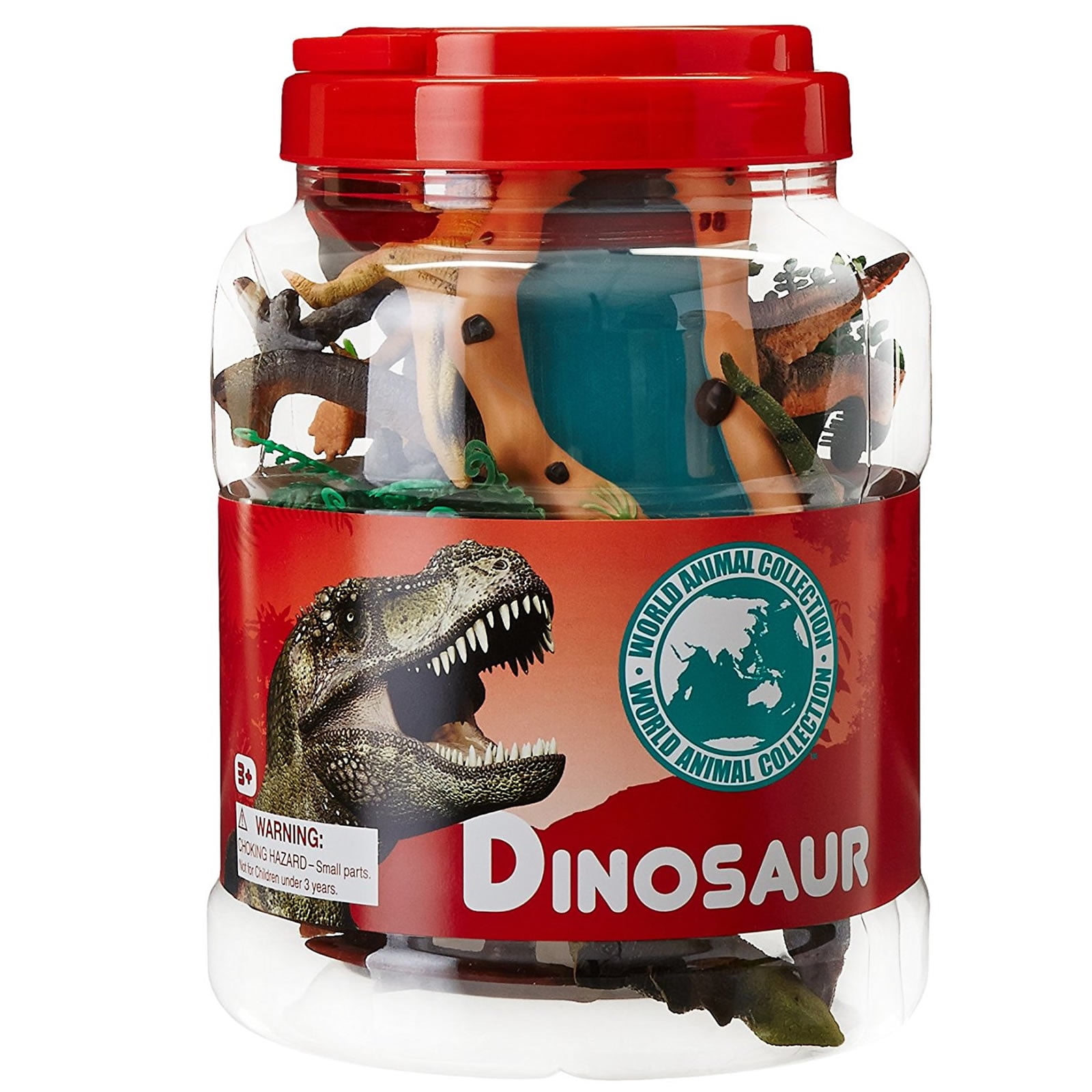 World Animals Jumob Dinosaur Bucket Action Figure