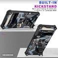 thumbnail image 5 of Camouflage Magnetic Kickstand Case for Xiaomi Poco X4 Pro 5G (Not 4G), Military Grade Heavy Duty Shockproof Protection Army Camo Phone Cover for Xiaomi Poco X4 Pro 5G MC Dark Blue, 5 of 7