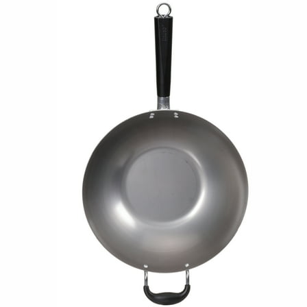IMUSA 14in Carbon Steel Wok with Cool Touch Handles