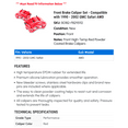 thumbnail image 2 of Front Brake Caliper Set - Compatible with 1990 - 2002 GMC Safari AWD 1991 1992 1993 1994 1995 1996 1997 1998 1999 2000 2001, 2 of 2