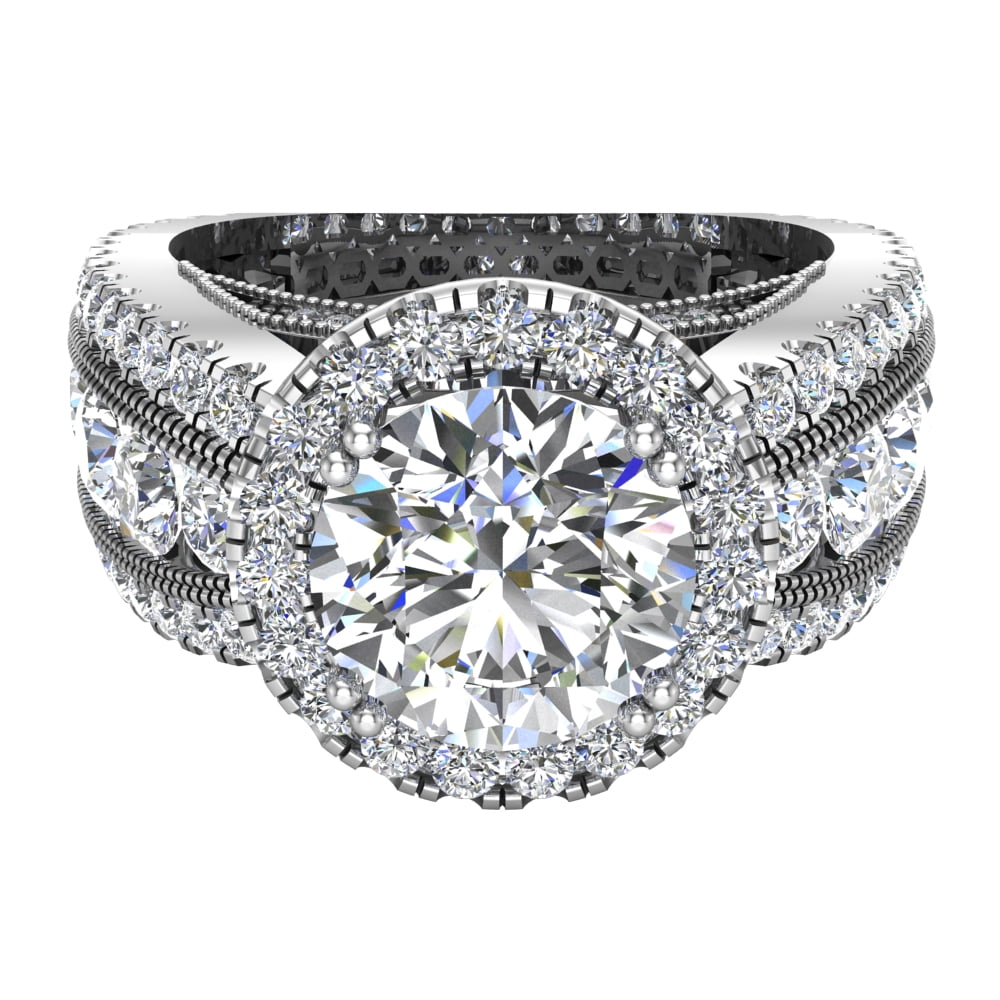 新作ウエア K18 Wg Wg Moissanite Moissanite set K18 VVS-1 set