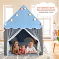 thumbnail image 4 of Carpa para Niños Costway con Colchoneta Lavable Castillo de Hadas 105 x 121 x 136 cm Azul, 4 of 10
