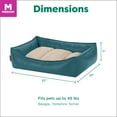thumbnail image 3 of FurHaven Leather Look Cozy Couch Pet Bed for Dogs and Cats - Teal, Medium, 3 of 12