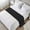 Black, variant on Orange Morocco Bed Runner, Satin Bed Throw Runner for Twin Size Beds, Geometric Leaf Diamond Lattice Abstract Decorative Bedding Dresser Scarf for Foot of Beds Sofa Cabinet End Table 71"x20"