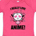 thumbnail image 4 of Inktastic I Really Love Anime with Cute Anime Cat and Hearts Boys or Girls Baby Bodysuit, 4 of 5