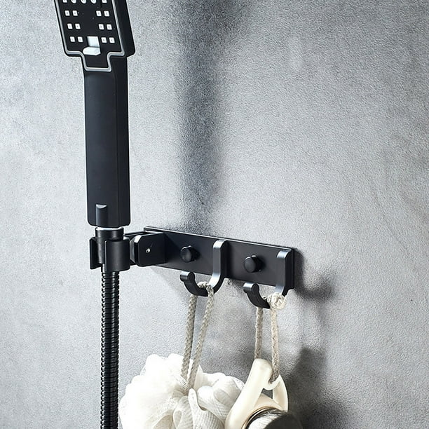 Estante para ducha, soporte para grifo de ducha con gancho para colgar, ganchos para ducha interior, gancho de pared de acero inoxidable, gancho cepillado