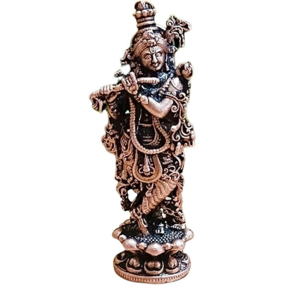 Handicrafts Krishna Idol Patina Antique Finish Religious Showpiece Gift Pack of 1