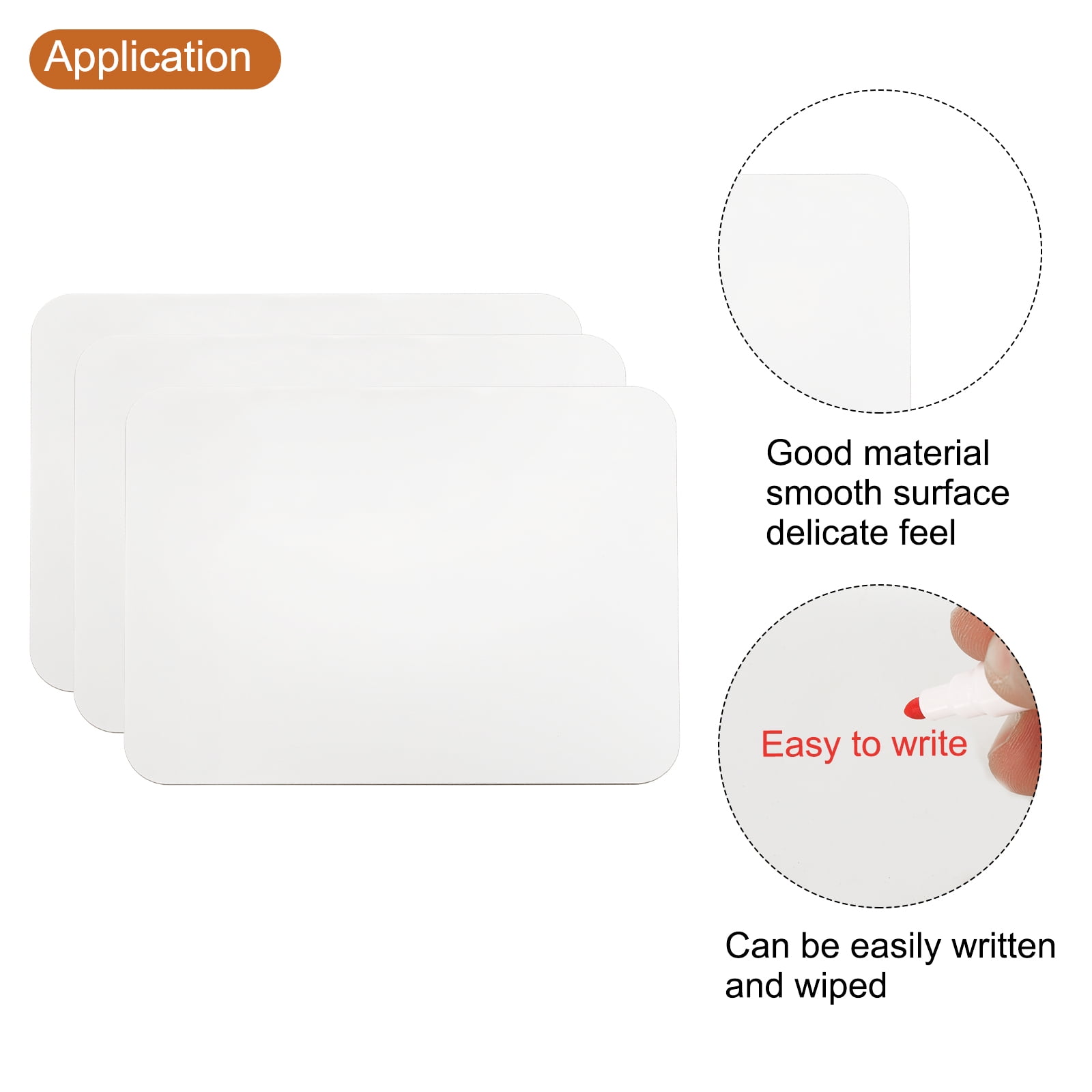 Uxcell Small Dry Erase Board, 12 " x 9" Double Sided White Board Mini Lap Board , White 3Pack