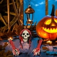 thumbnail image 7 of BiFandian Halloween Skeleton Decorations Outdoor, Skull Ground Breaker Stakes, Outdoor Scary Halloween Yard Lawn Garden Decorations, 7 of 7