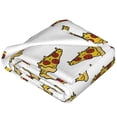 thumbnail image 2 of Salouo Pizza Print Bed Blankets,Flannel Blanket Comfortable Air Conditioning Blanket Lightweight Blanket for Sofa Bed Travel & Couch -50"x40", 2 of 8