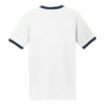 thumbnail image 6 of Mens Short Sleeve Core Cotton Soft Classic Ringer Tee White/Navy Large, 6 of 6