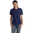 thumbnail image 1 of Hanes SL04 Womens Nano-T T-Shirt Size Small, Navy Blue, 1 of 6