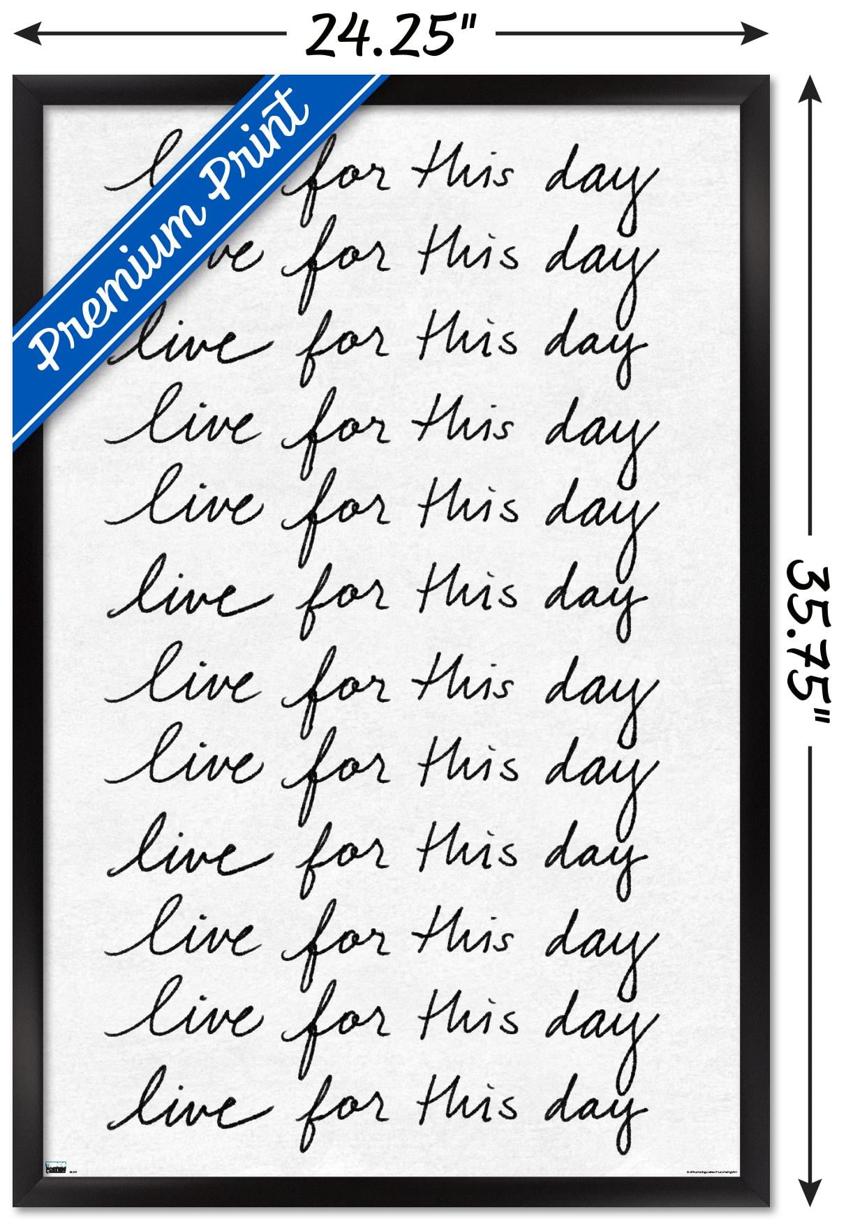 Ali Zoe - Live for This Day Wall Poster, 22.375" x 34", Framed