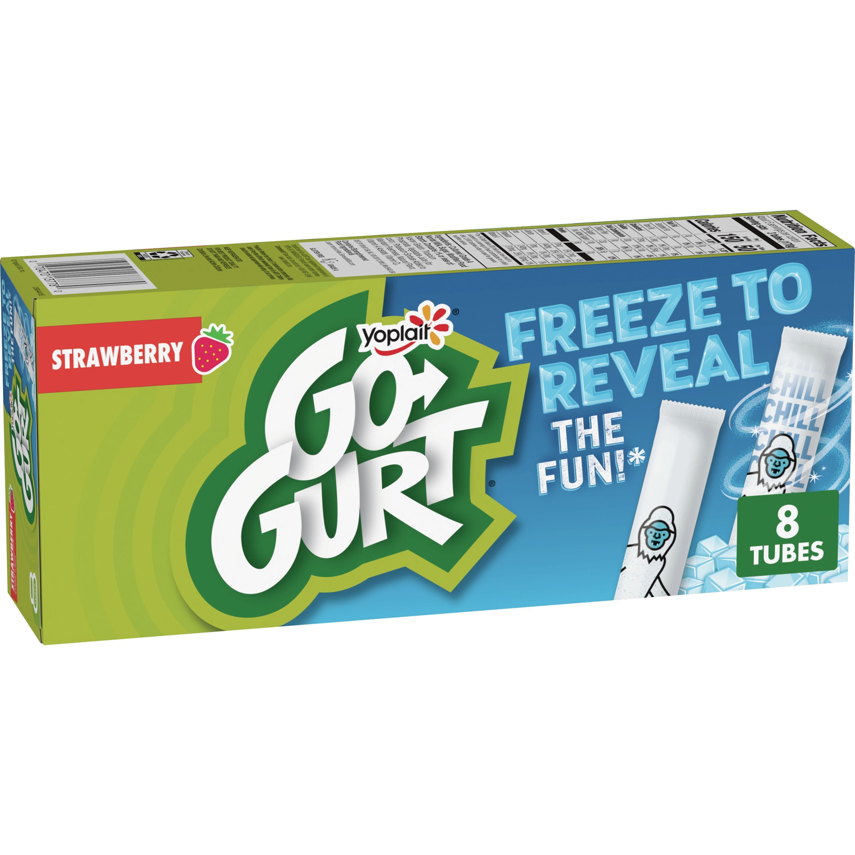 GoGURT Strawberry Kids Fat Free Yogurt, Gluten Free, 2 oz. Yogurt