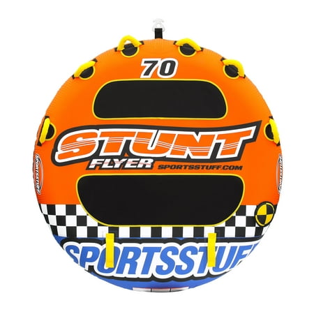 Deck Tube - SPORTSSTUFF 53-1651 Stunt Flyer 1-2 Person Inflatable Double Towable Deck Tube