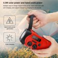 thumbnail image 4 of Radio Receiver Frequency Emergency LED Flashlight Alarm Power Bank Frequency Receiver Hiking Backpacking Multifunctional Phone Charger Speaker Orange, 4 of 6