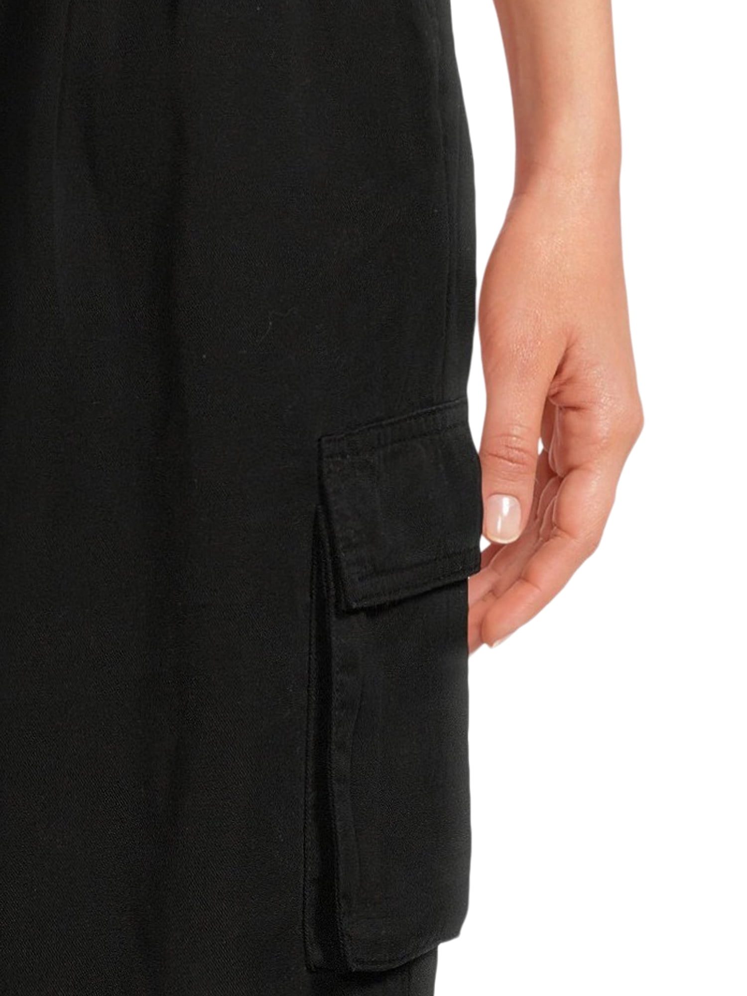 Time and Tru Women's Parachute Cargo Jogger Pants, 26", 27", 28" Inseam, Sizes XS-XXXL