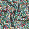 thumbnail image 2 of Teal Yellow 60" Wide Poly Rayon Spandex Printed Jersey Knit Fabric by The Yard for Apparel, Clothing, Headbands, Accessories, Decorations, and DIY Projects., 2 of 3