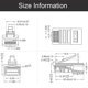 thumbnail image 3 of 100Pcs Conector RJ45 6U Paso Chapado en Cable Ethernet MóDulo Plug Red RJ-45 Crystal Heads Cat5 Cat5E, 3 of 5