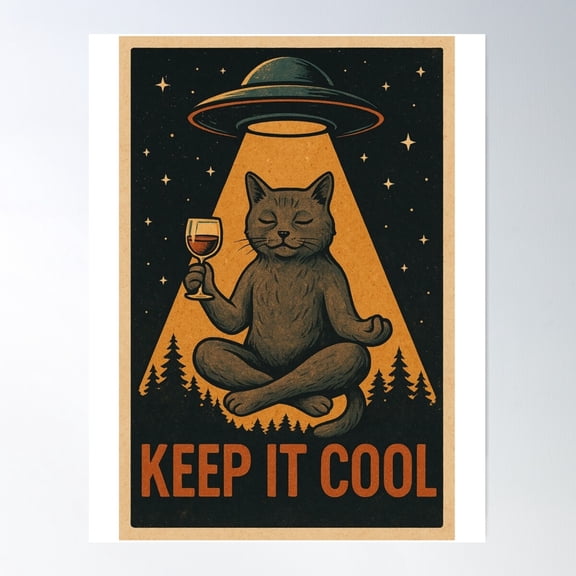 Keep It Cool Poster Wall Art, Modern Wall Decor For Living Room Bedroom, 8x12 UNFRAMED