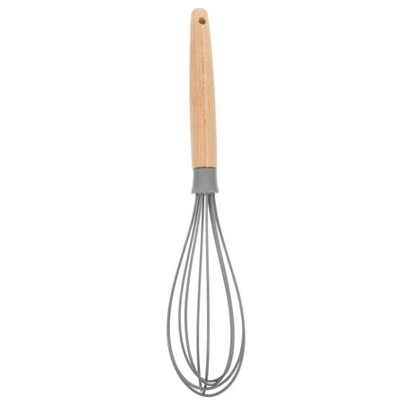 

Heat Resistant Non-Stick Silicone Whisk Baking Tools with Beechwood Handle
