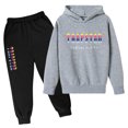 thumbnail image 2 of Trapstar Ensembles de Chandails à Capuchon pour Enfants Manches Longues Chandails Graphiques pour Garçons Filles Chandails Amples de Rue Trapstar Chandails + Pantalons de Survêtement Ensemble de 2 Chandails Classiques (Gris, 150), 2 of 4