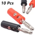 thumbnail image 3 of Fiches Bananes Pratiques Rouges et Noires de 4 mm pour Connexions de Haut-Parleurs (Lot de 10), 3 of 9