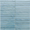 thumbnail image 3 of The Tile Life Castilla 6" x 6" Teal Ribbed Glossy Ceramic Tile Sample, 1 Piece, 3 of 8