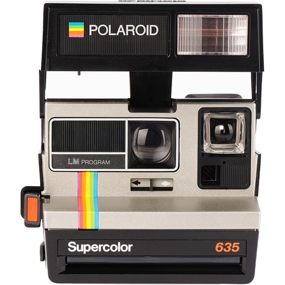 Restored Polaroid Supercolor 635 Instant Camera Vintage Retro Instant Film Camera with Built-in Flash (Refurbished)