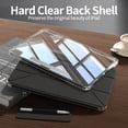 thumbnail image 4 of KVTVOU Case for iPad A16 11th Gen 11-inch 2025/10th Generation 10.9" 2022 with Pencil Holder, Detachable 2 in 1 Sliding Removable Cover, Transparent PC Back&TPU Shockproof, Slim Trifold,Black, 4 of 9
