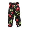 thumbnail image 4 of Kll Womens Sweet Red Cherry Print Pajama Pants Soft Pajama Bottoms For Women Cozy Lounge Pants, 4 of 9