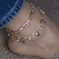 thumbnail image 4 of MasteelfCA 2Pcs All-match Ankle Chain Dainty Layered Ankle Chain Elegant Ankle Bracelets, 4 of 8
