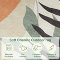 thumbnail image 3 of DEORAB Outdoor Rug 8'X10' Chenille Patio Carpet Three-Layer Material Imitation Silicone Spot Molding Camping Outside RV Mat,Beige&Green, 3 of 10