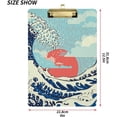 thumbnail image 3 of ZHANZZK Ocean Waves Clipboard Hardboard Wood Nursing Clip Board and Pull for Standard A4 Letter 13x9 inches, 3 of 8