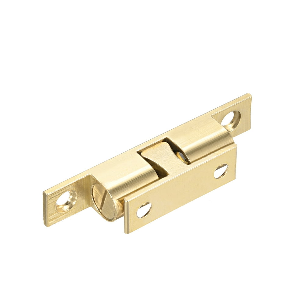 Door Closet Brass Double Ball Catch Tension Latch 70mm Length 2pcs