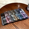 thumbnail image 2 of 3D Bling Sparkle Plating Juice Bottle Designer Phone Case Compatible with iPhone 12 Pro, Cute Liquid Floating Gradient Glitter Quicksand Cup Phone Case Cover with Camera Protection for Women - Purple, 2 of 8