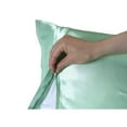 thumbnail image 2 of Luxury Satin Pillowcase for Hair and Skin Standard Satin Pillowcase with Zipper, Pink (1 per Pack) - Blissford, 2 of 3